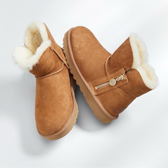 NWT UGG Bailey Zip Mini Size 10 Chestnut - Picture 3 of 6